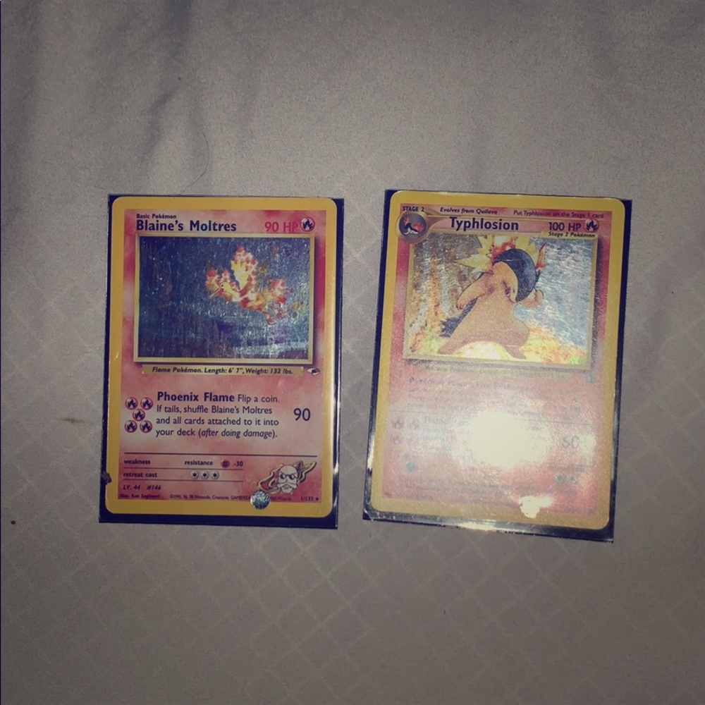 Typhlosion and blaines Moltres